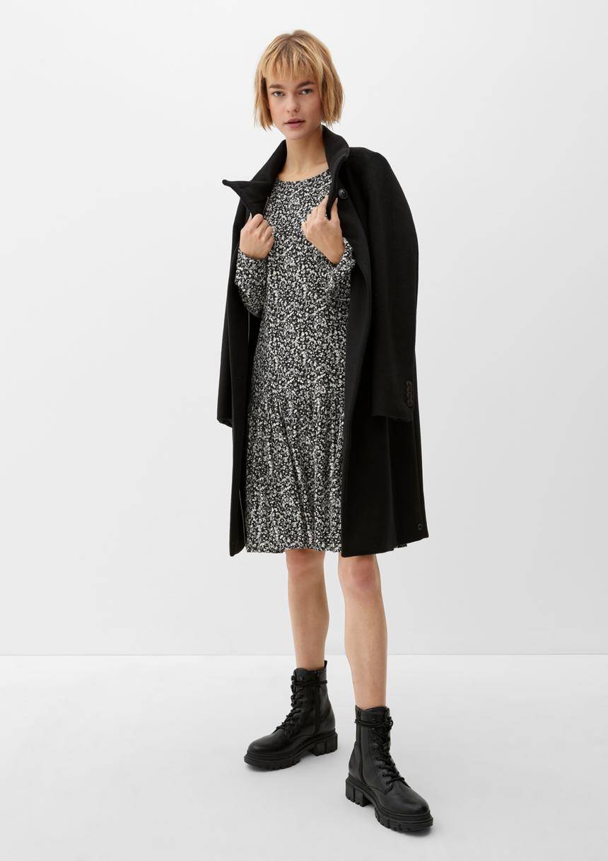 S.Oliver Viskose-Kleid Mit Volants