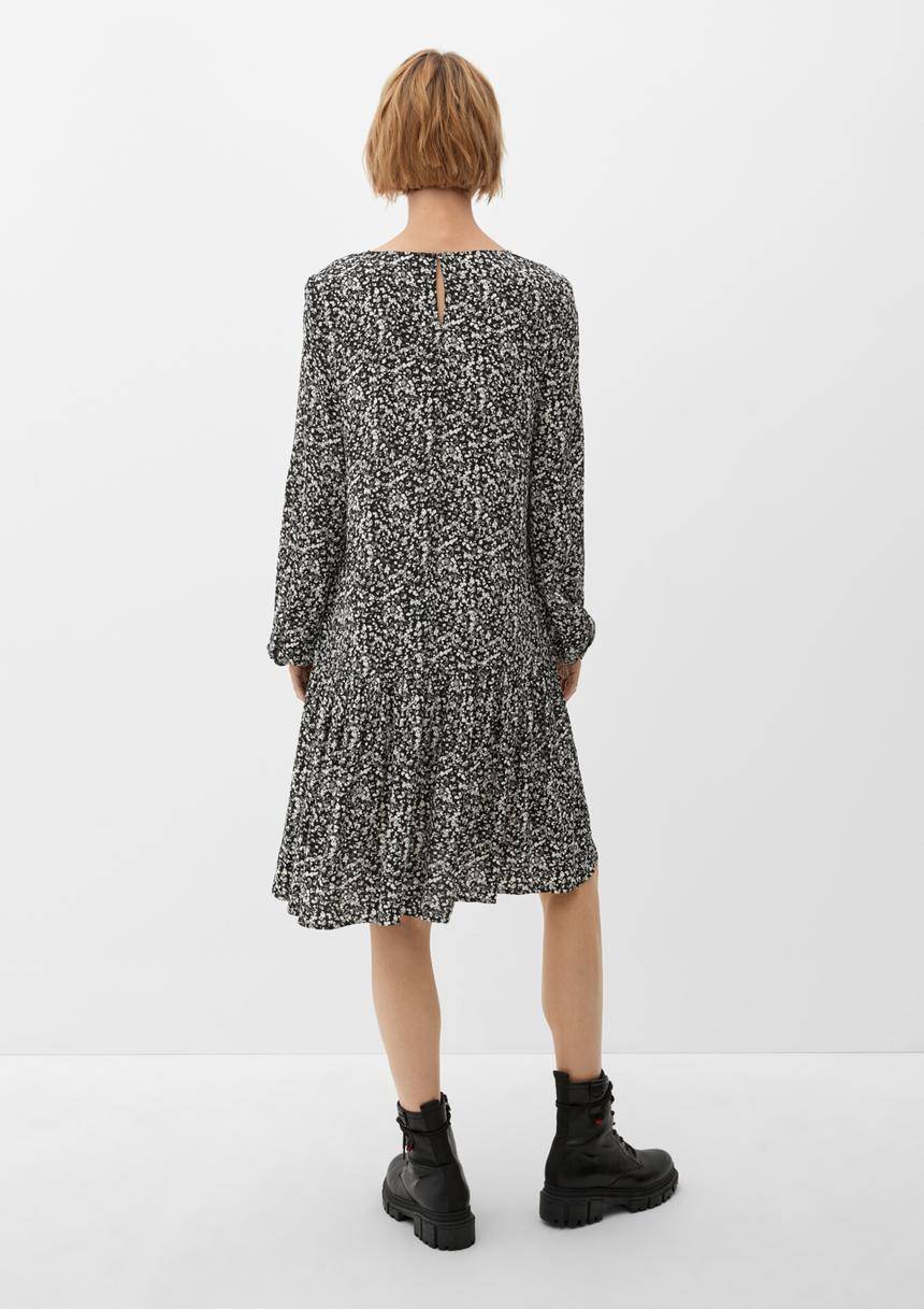 S.Oliver Viskose-Kleid Mit Volants