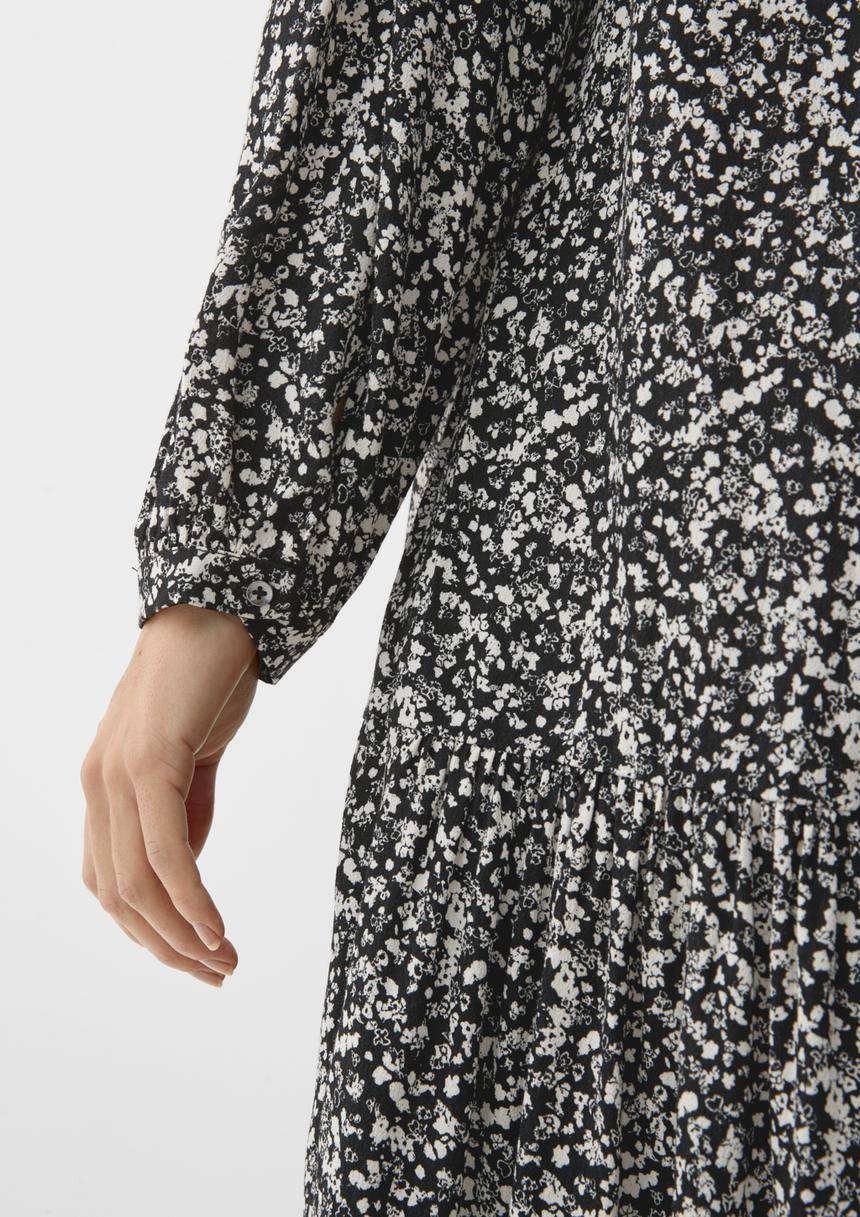 S.Oliver Viskose-Kleid Mit Volants