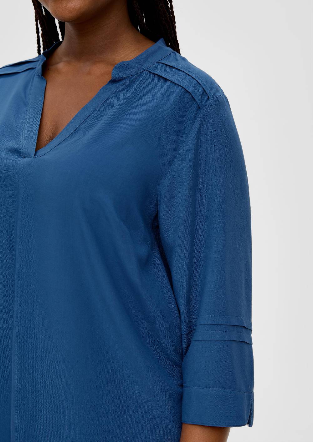 S.Oliver Viskosebluse Mit Biesenfalten