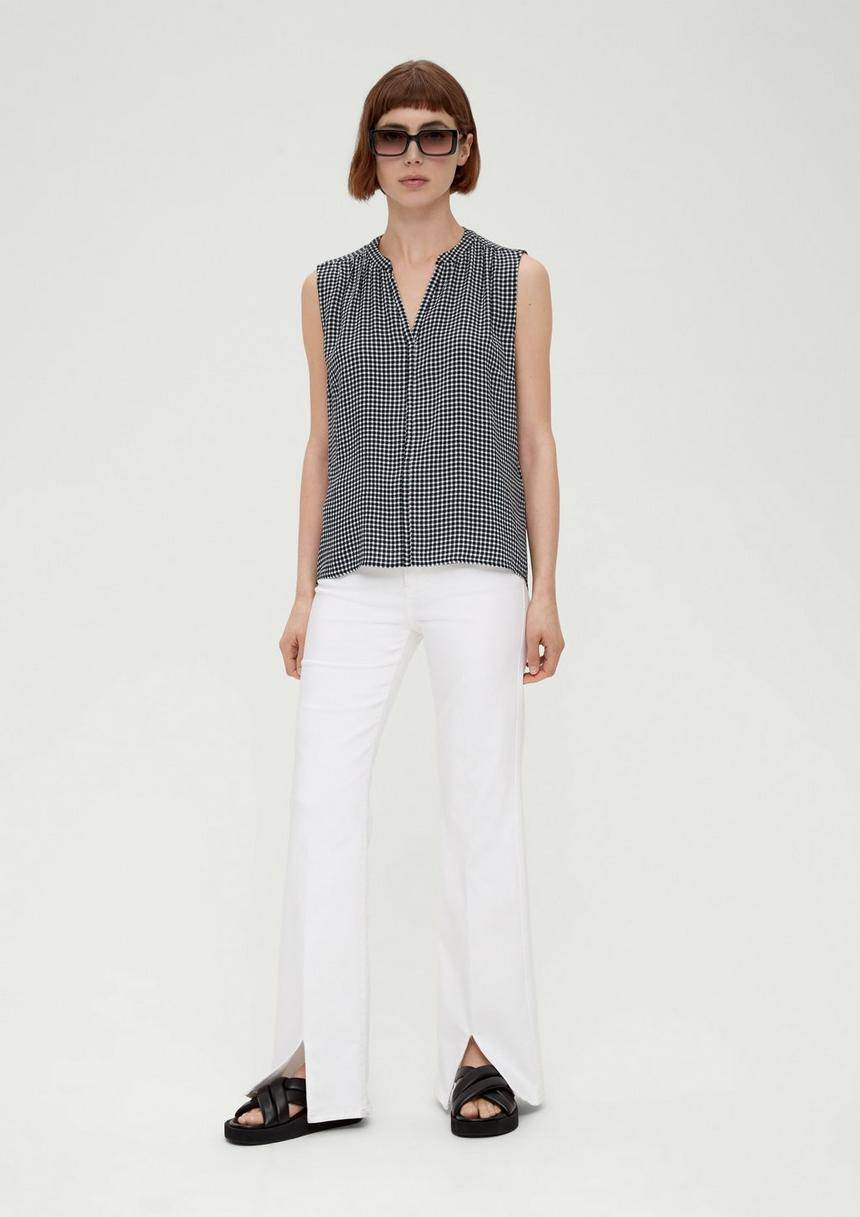 S.Oliver Viskosebluse Mit Crêpestruktur