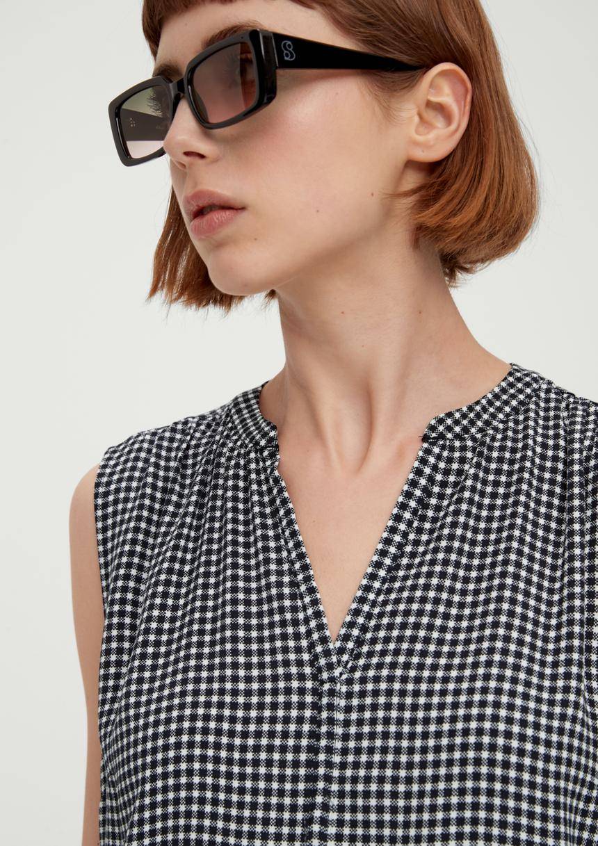 S.Oliver Viskosebluse Mit Crêpestruktur