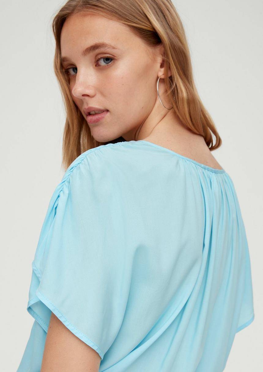 S.Oliver Viskosebluse Mit Raffung