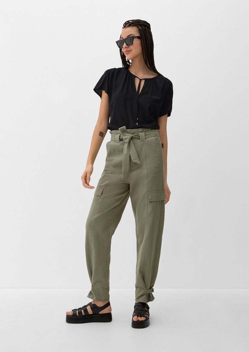 S.Oliver Viskosebluse Mit Raffung