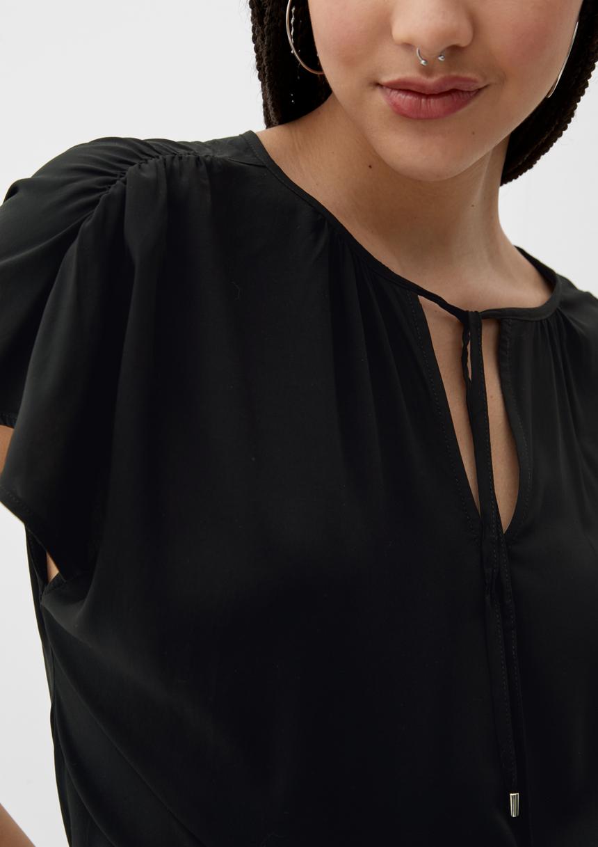 S.Oliver Viskosebluse Mit Raffung
