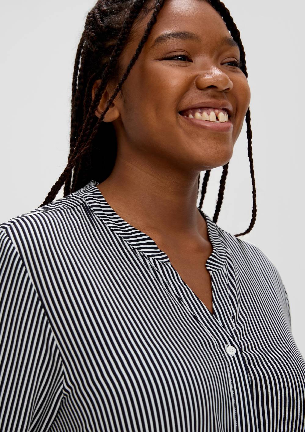 S.Oliver Viskosebluse Mit Tunika-Ausschnitt