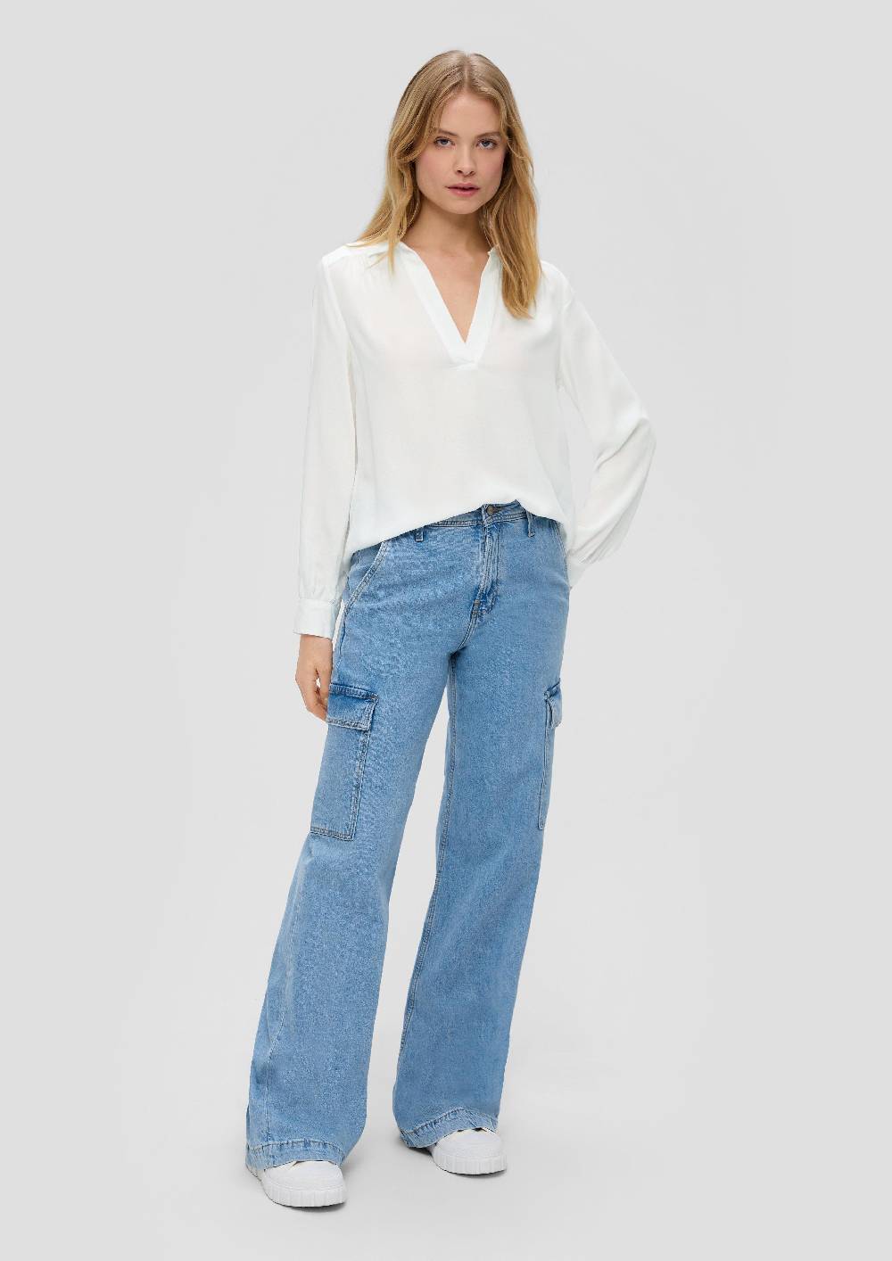 S.Oliver Viskosebluse Mit V-Ausschnitt