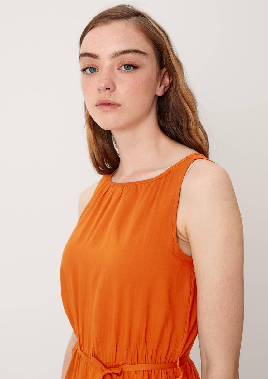 S.Oliver Viskosekleid Mit Bindegürtel