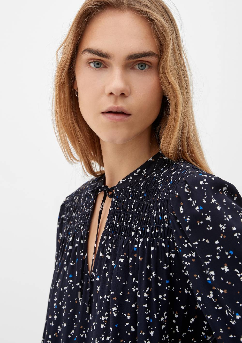 S.Oliver Viskosekleid Mit Smok-Details