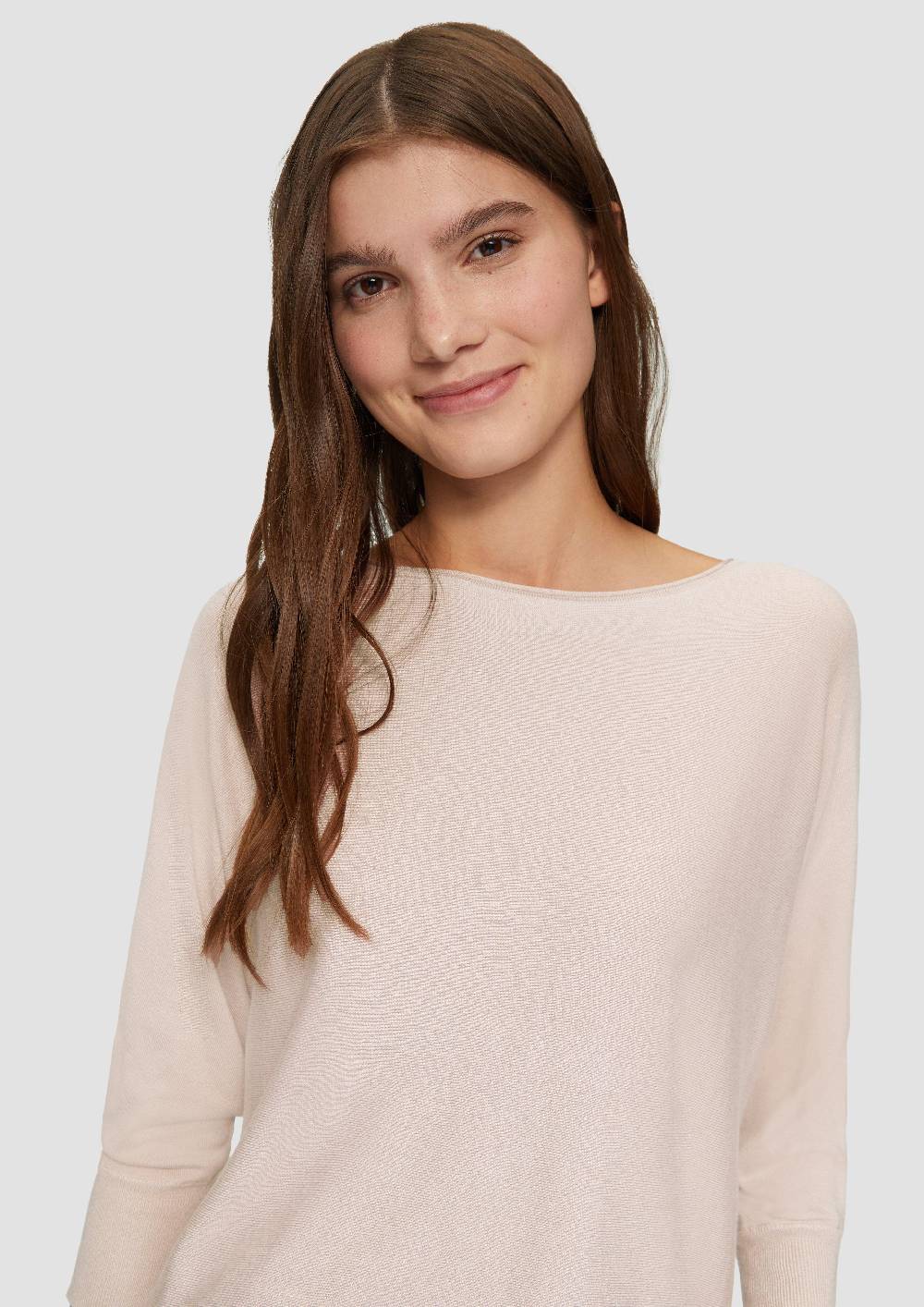 S.Oliver Viskosemix-Pullover Mit Fledermausärmeln