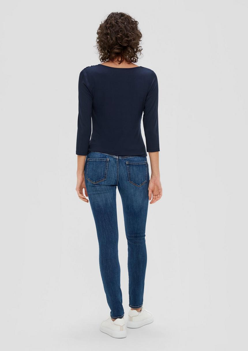 S.Oliver Viskosestretch-Shirt Mit Drapierung