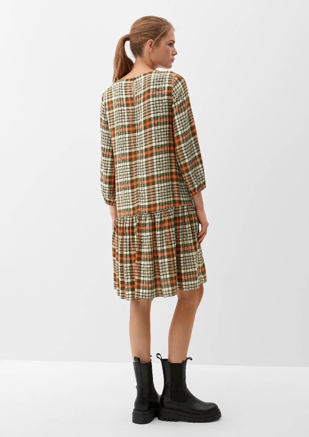 S.Oliver Volantkleid Aus Viskosemix