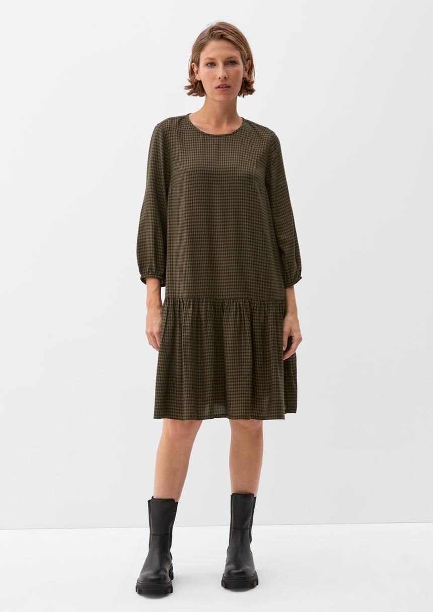 S.Oliver Volantkleid Aus Viskosemix