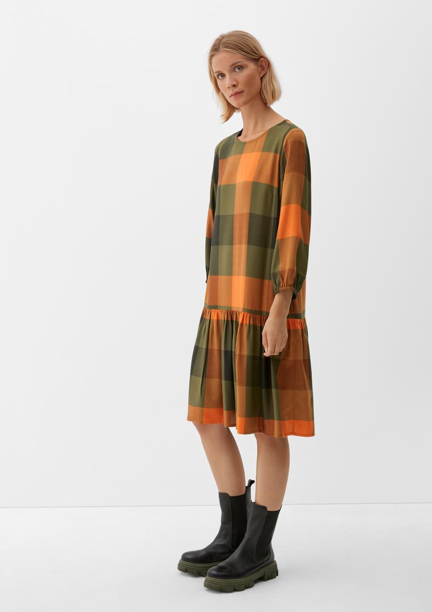 S.Oliver Volantkleid Aus Viskosemix