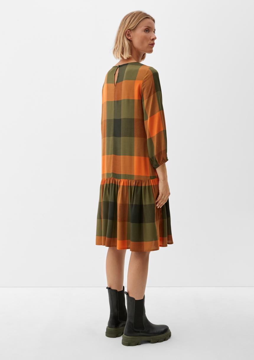 S.Oliver Volantkleid Aus Viskosemix