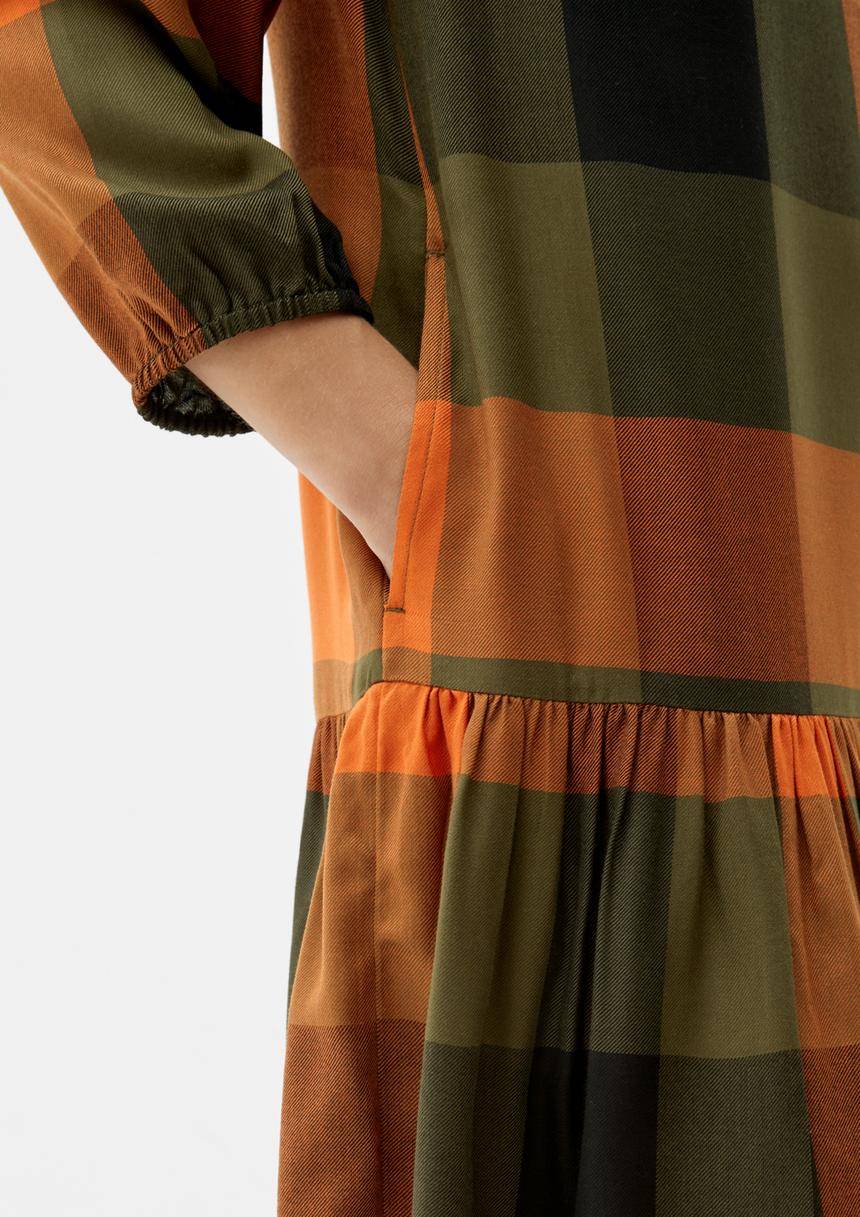 S.Oliver Volantkleid Aus Viskosemix