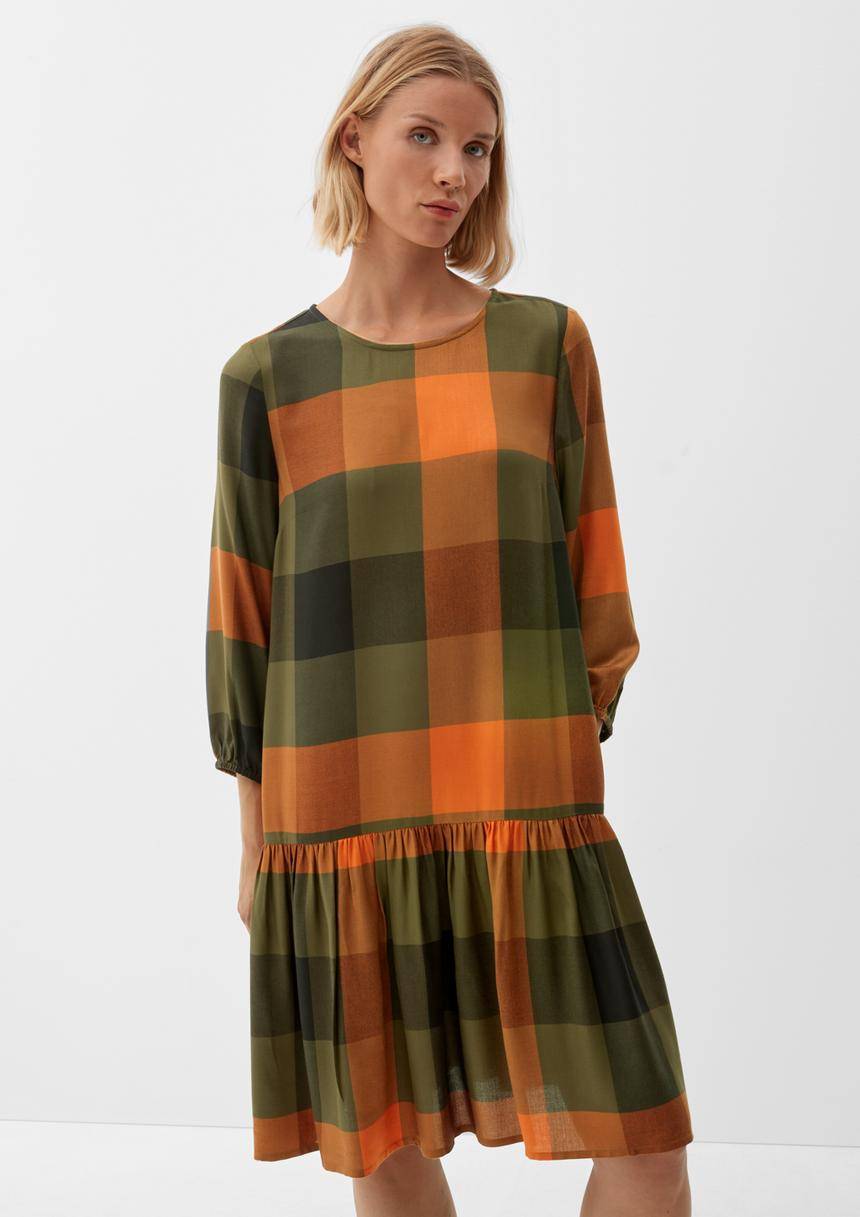 S.Oliver Volantkleid aus Viskosemix