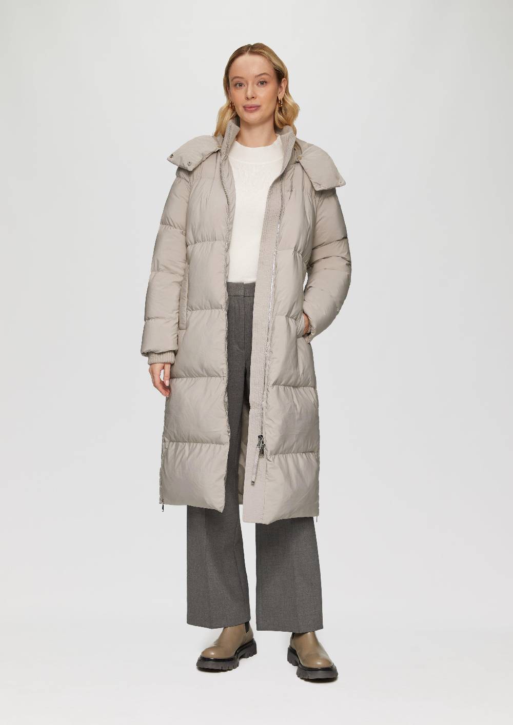 S.Oliver Wärmender Daunenmantel Mit Rippbündchen