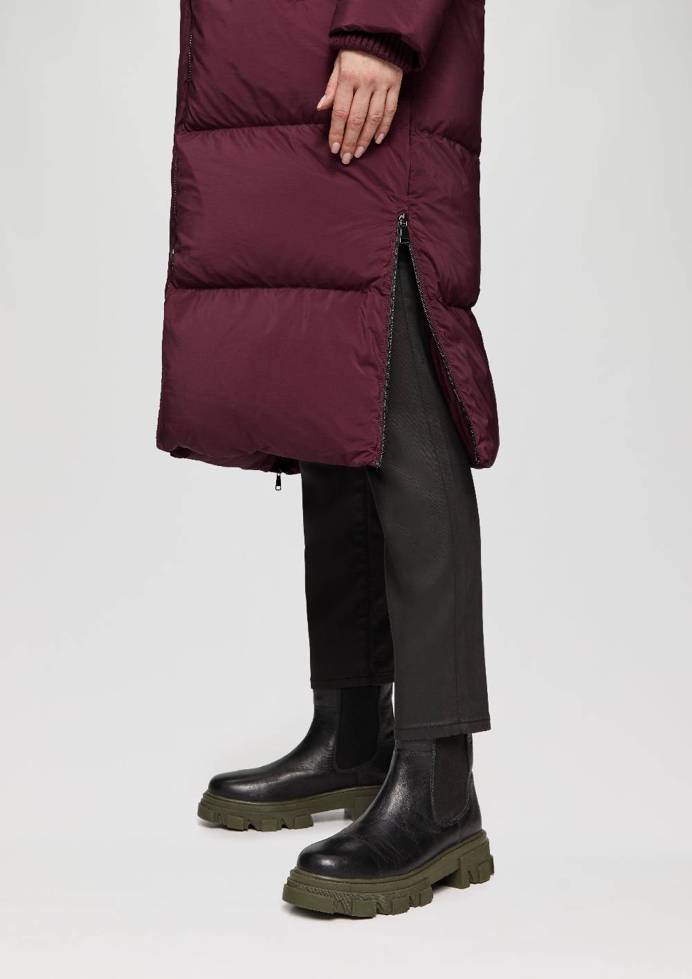 S.Oliver Wärmender Daunenmantel Mit Rippbündchen