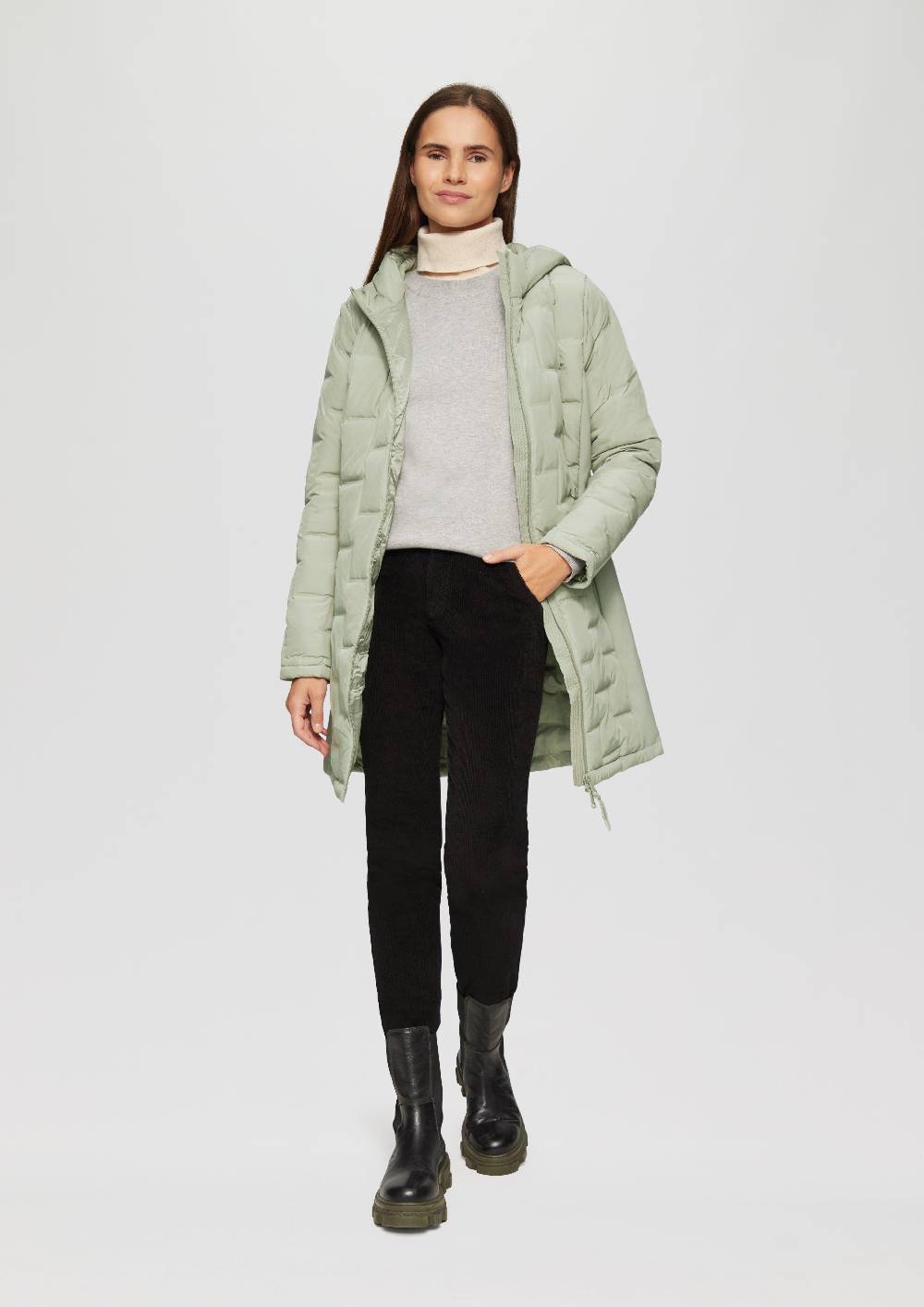 S.Oliver Wattierter Mantel Im Fabricmix