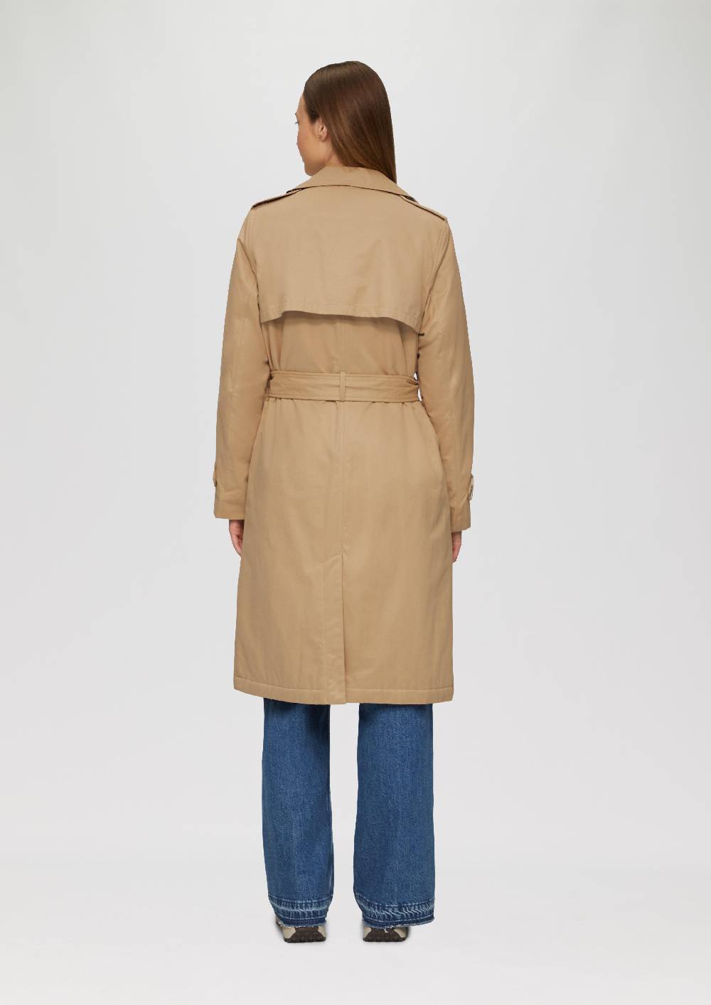S.Oliver Wattierter Trenchcoat Mit Innenprint