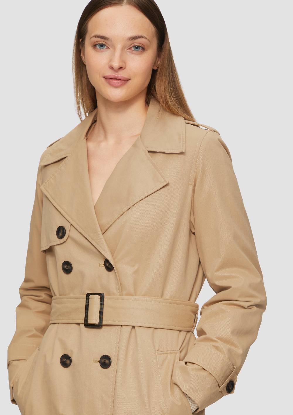 S.Oliver Wattierter Trenchcoat Mit Innenprint