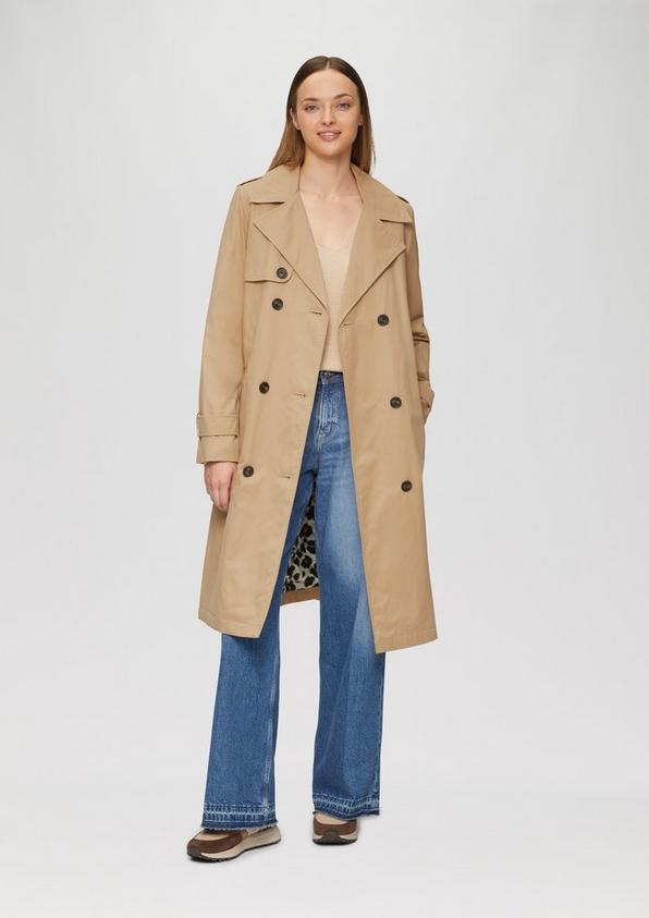 S.Oliver Wattierter Trenchcoat mit Innenprint