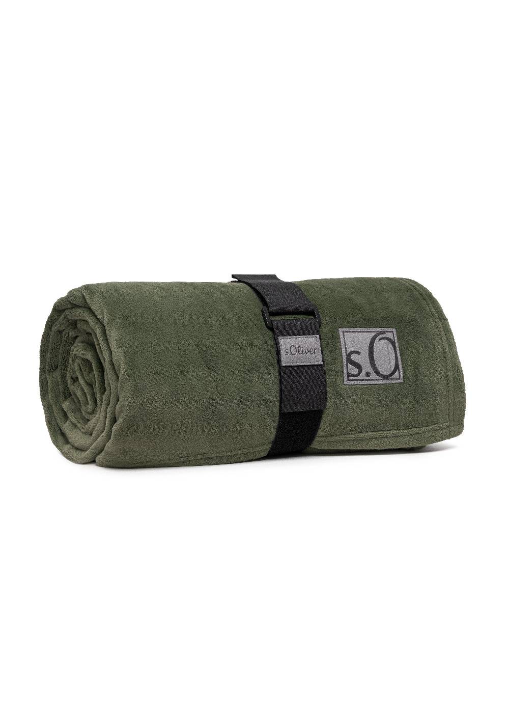 S.Oliver Weiche Decke Mit Logo-Detail