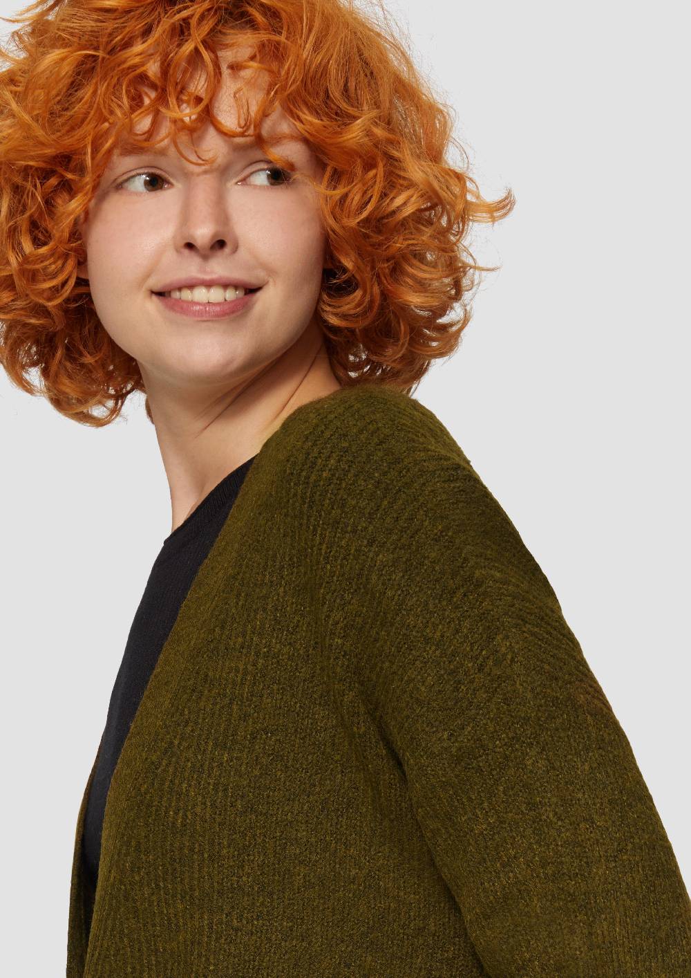 S.Oliver Weiche Strickjacke In Melange-Optik