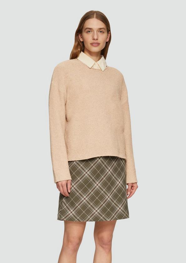 S.Oliver Weicher Strickpullover aus Bouclé