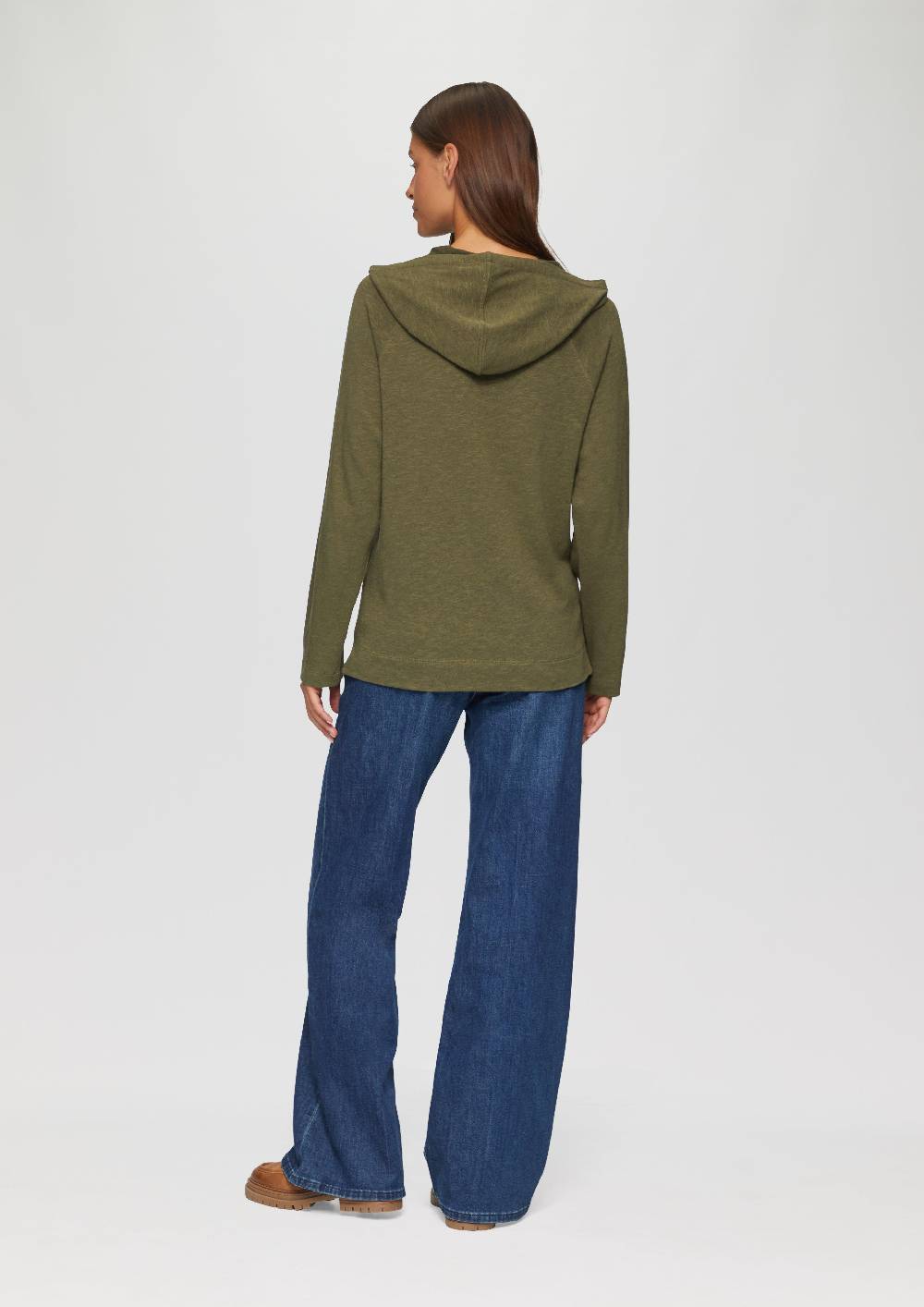 S.Oliver Weiches Jerseyshirt Mit Flammgarnstruktur