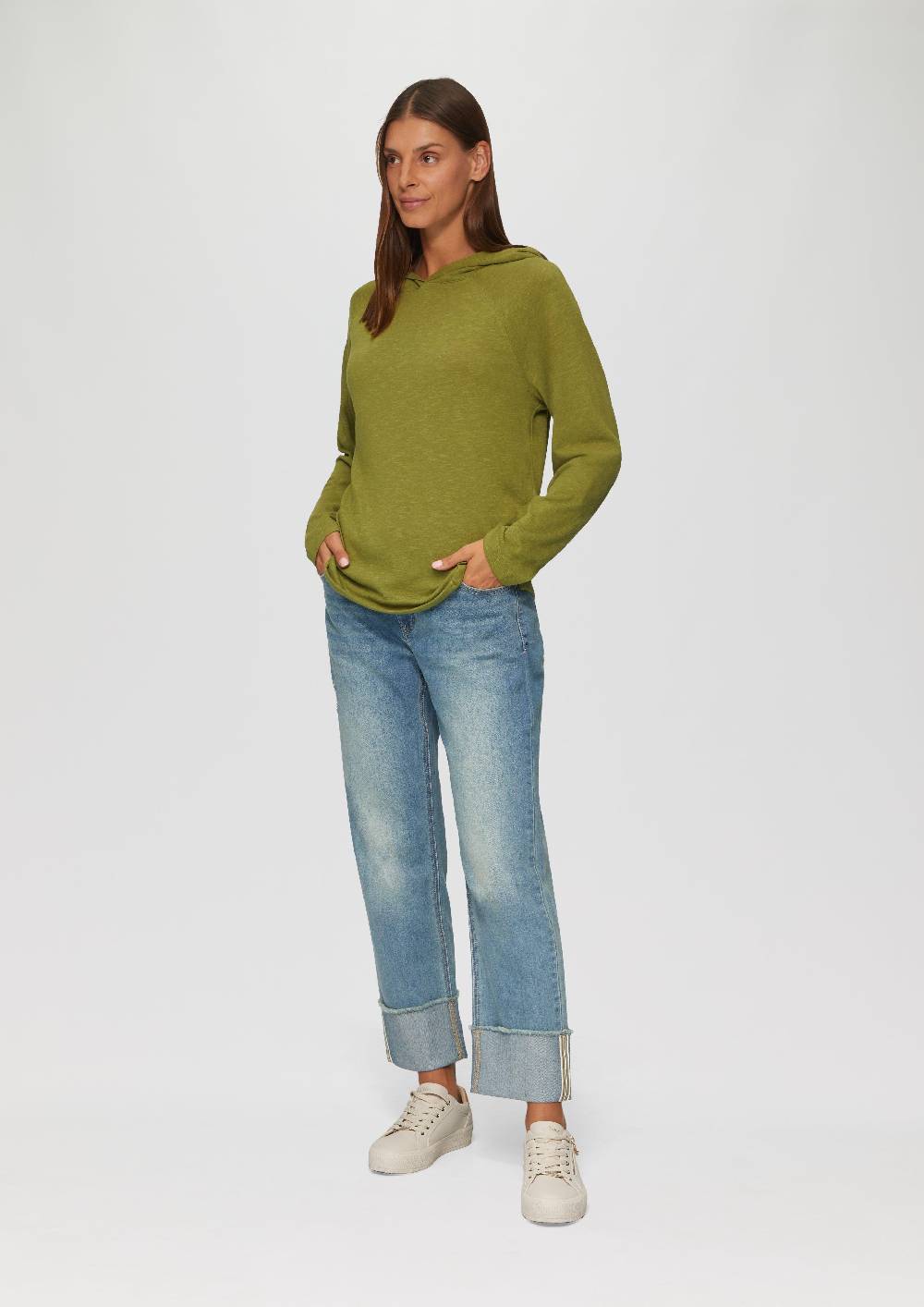 S.Oliver Weiches Jerseyshirt Mit Flammgarnstruktur