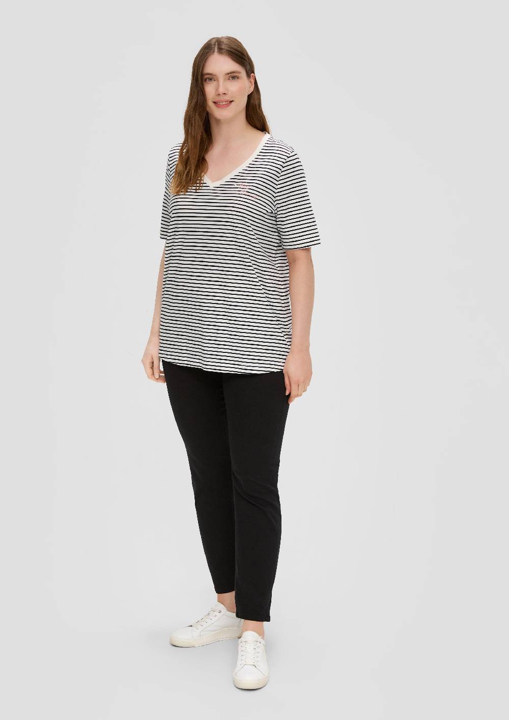 S.Oliver Weiches T-Shirt Mit V-Ausschnitt