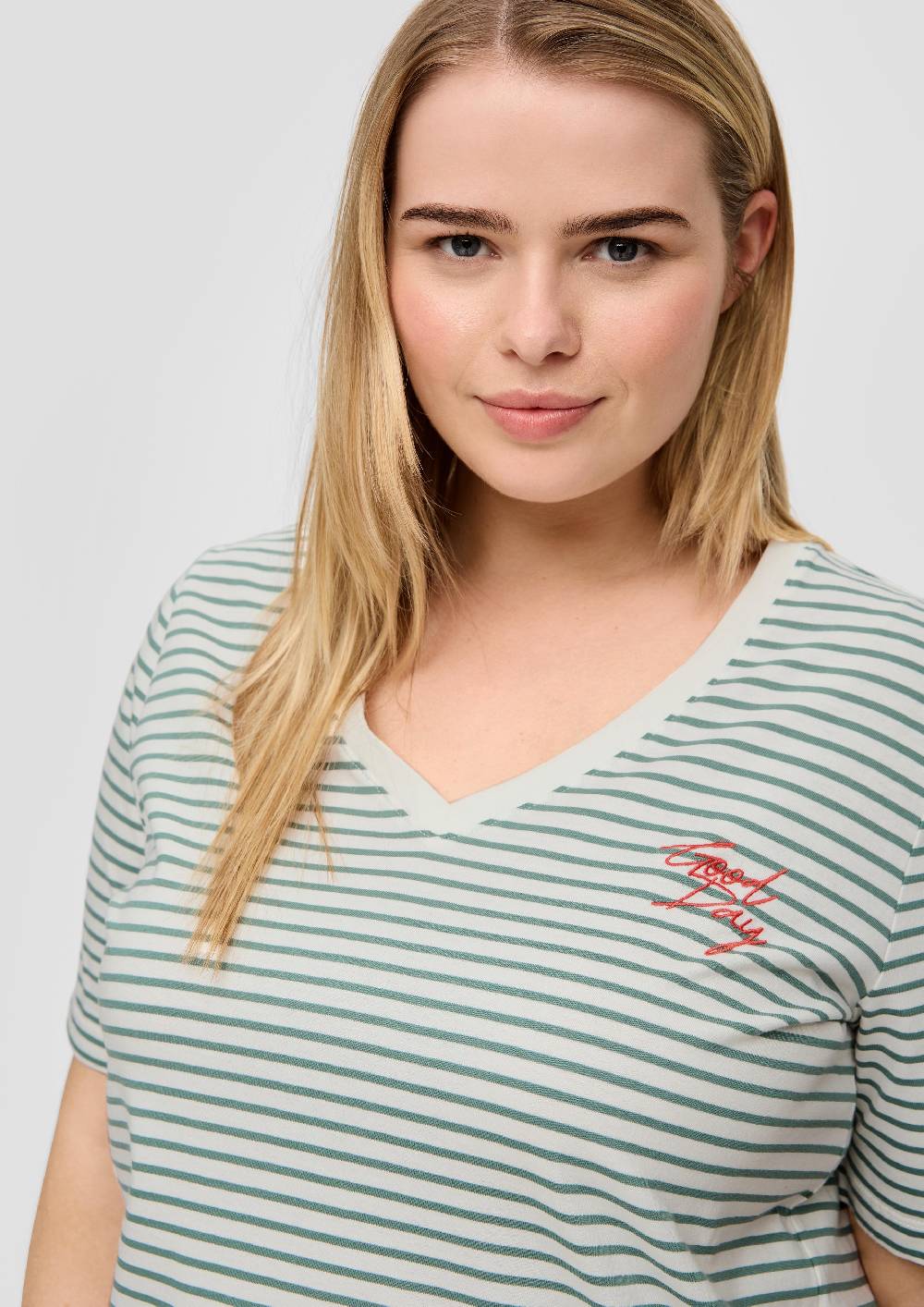 S.Oliver Weiches T-Shirt Mit V-Ausschnitt