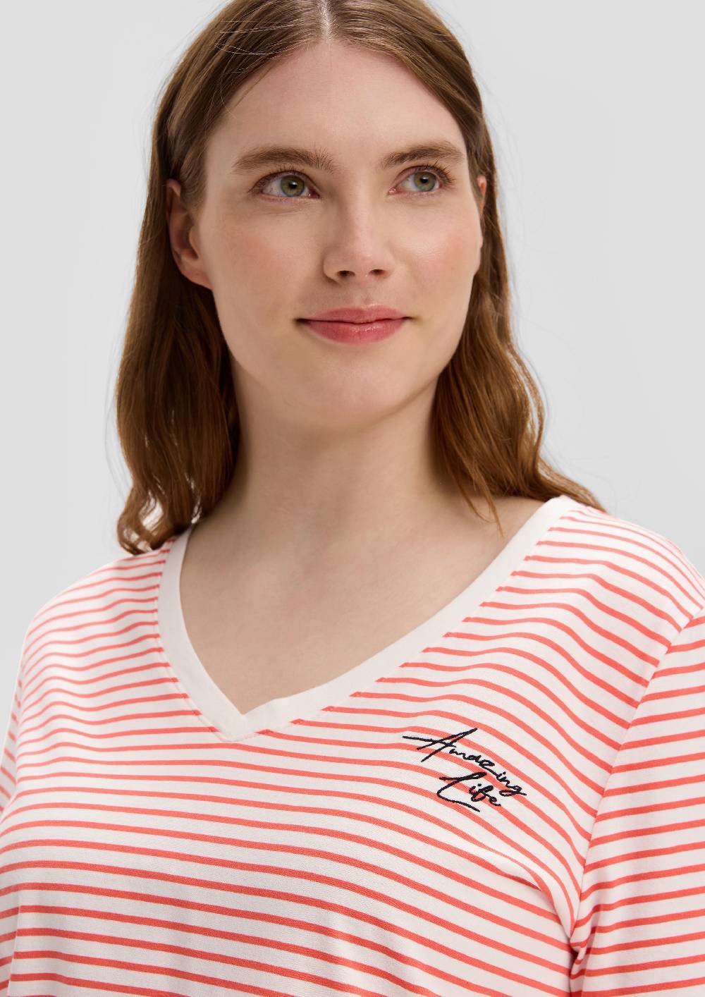 S.Oliver Weiches T-Shirt Mit V-Ausschnitt