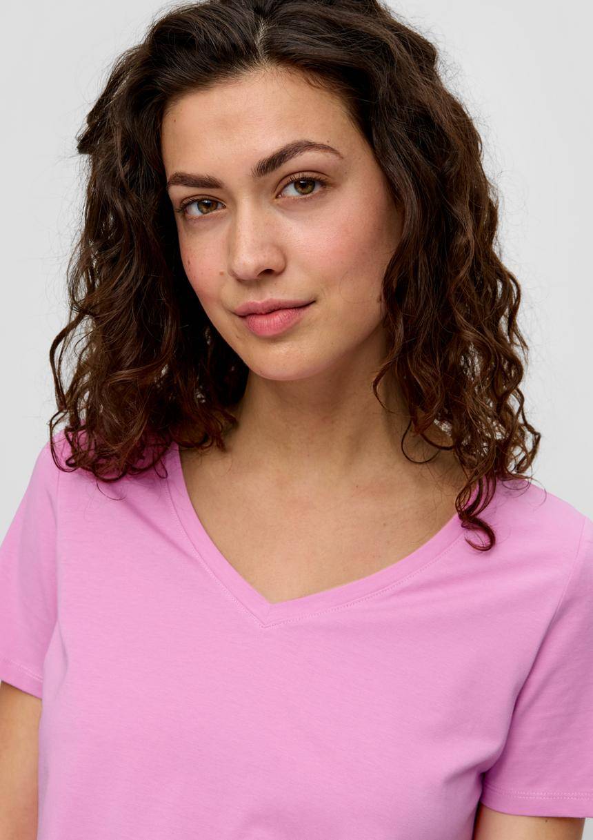S.Oliver Weiches T-Shirt Mit V-Ausschnitt
