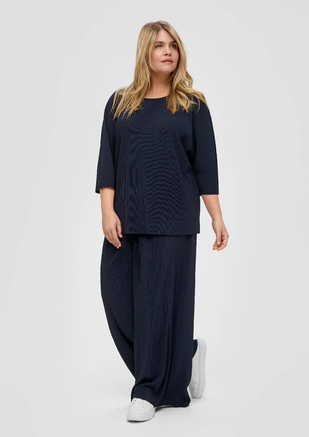 S.Oliver Weite Plissierte Hose Aus Jersey