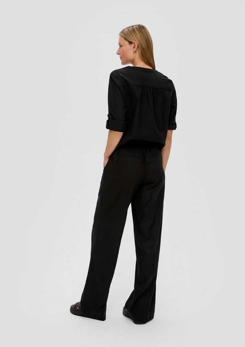S.Oliver Wide-Leg-Hose Aus Leinenmix