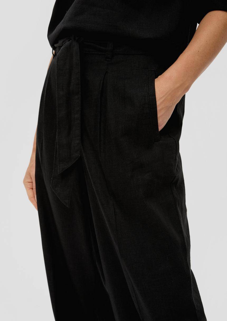 S.Oliver Wide-Leg-Hose Aus Leinenmix