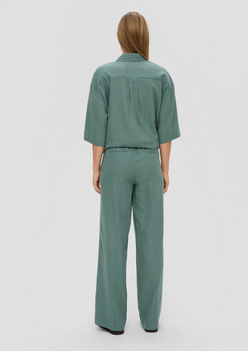S.Oliver Wide-Leg-Hose Aus Leinenmix
