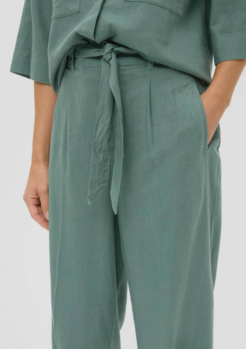 S.Oliver Wide-Leg-Hose Aus Leinenmix