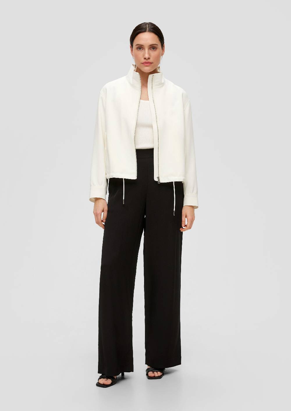 S.Oliver Wide Leg-Hose Aus Viskose-Twill