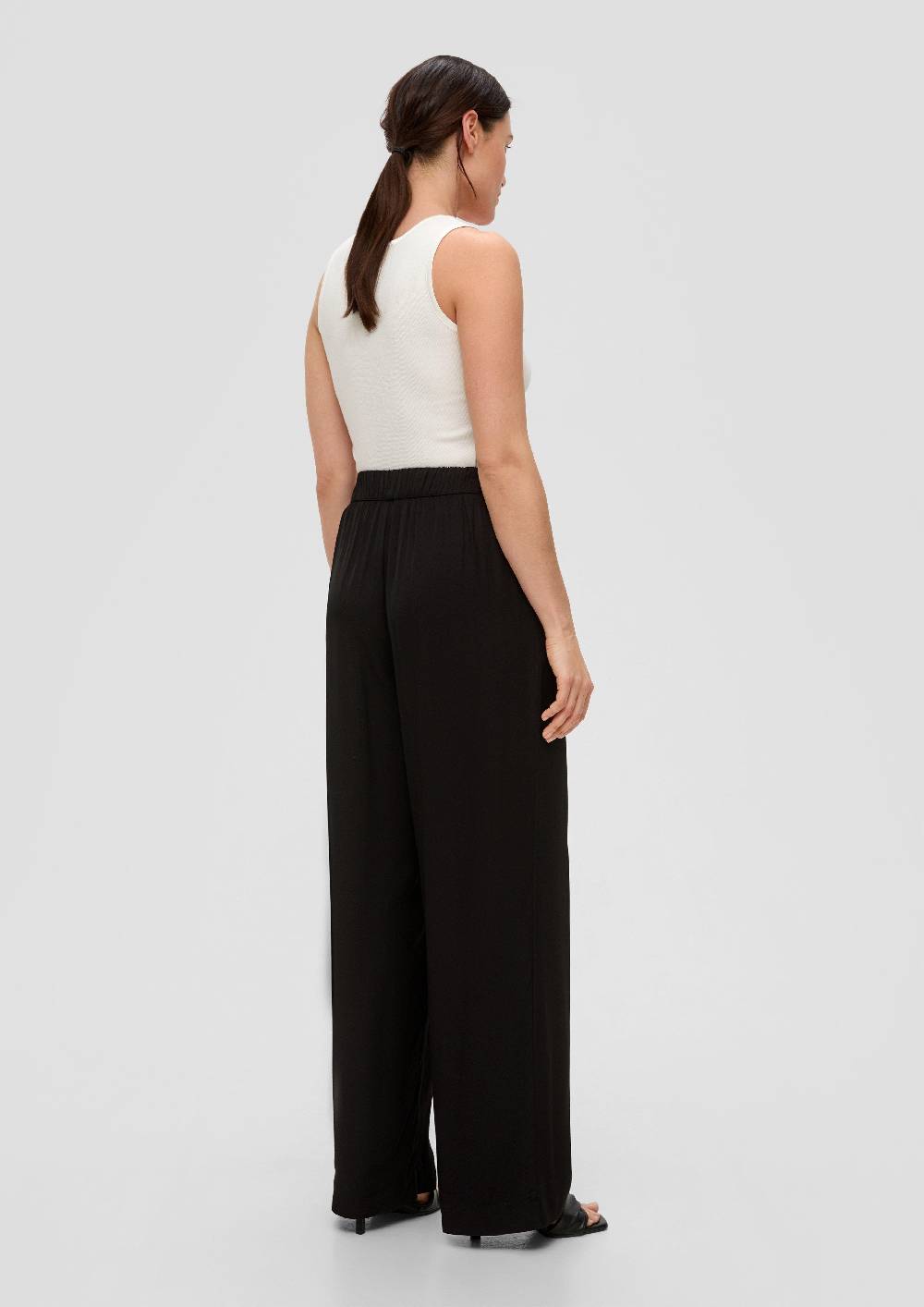 S.Oliver Wide Leg-Hose Aus Viskose-Twill