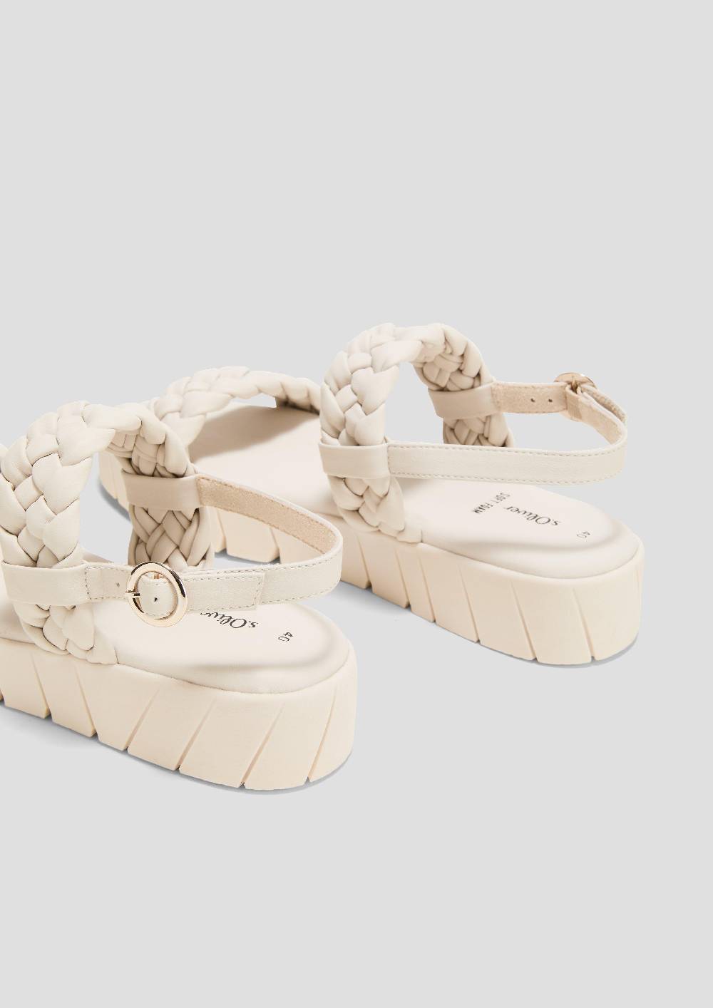 S.Oliver Sandalen Mit Flecht-Detail Und Dornschließe