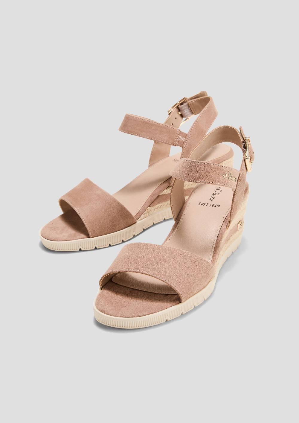 S.Oliver Sandalen Mit Logo-Details Und Dornschließe