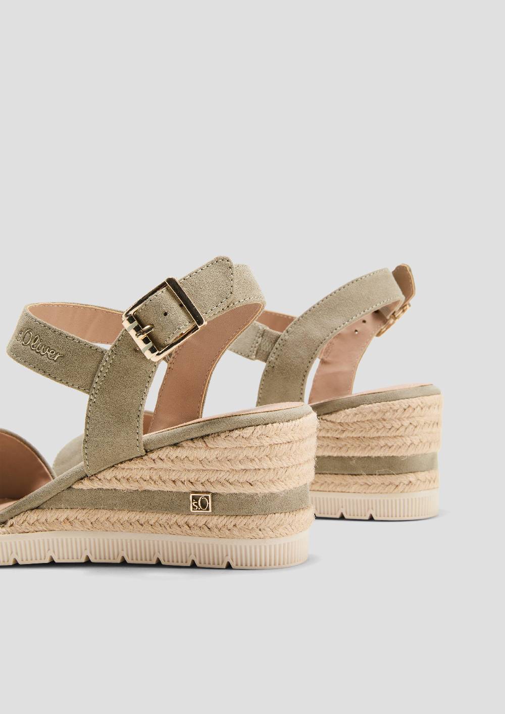 S.Oliver Sandalen Mit Logo-Details Und Dornschließe