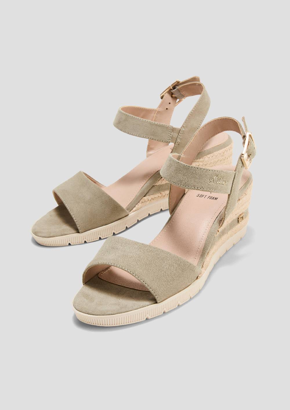 S.Oliver Sandalen Mit Logo-Details Und Dornschließe