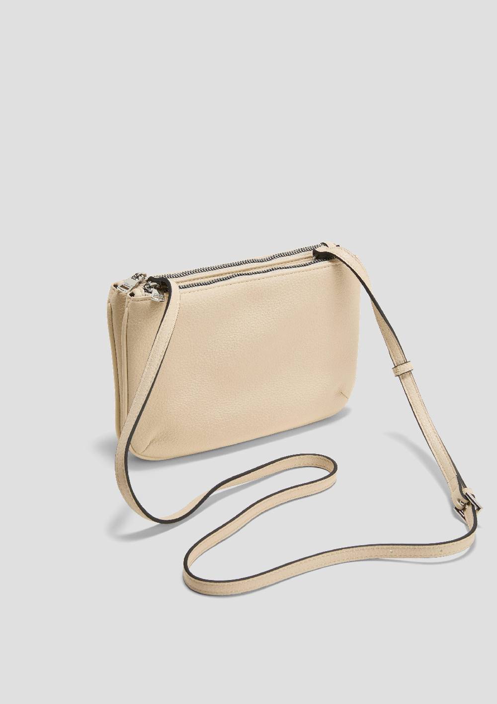 S.Oliver Schultertasche In Leder-Optik Mit Reißverschluss