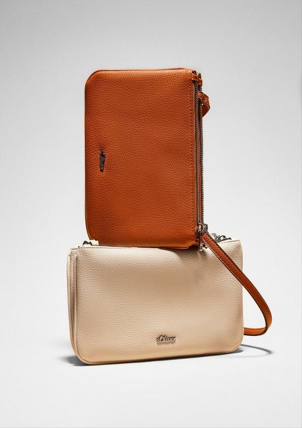 S.Oliver Schultertasche in Leder-Optik mit Reißverschluss