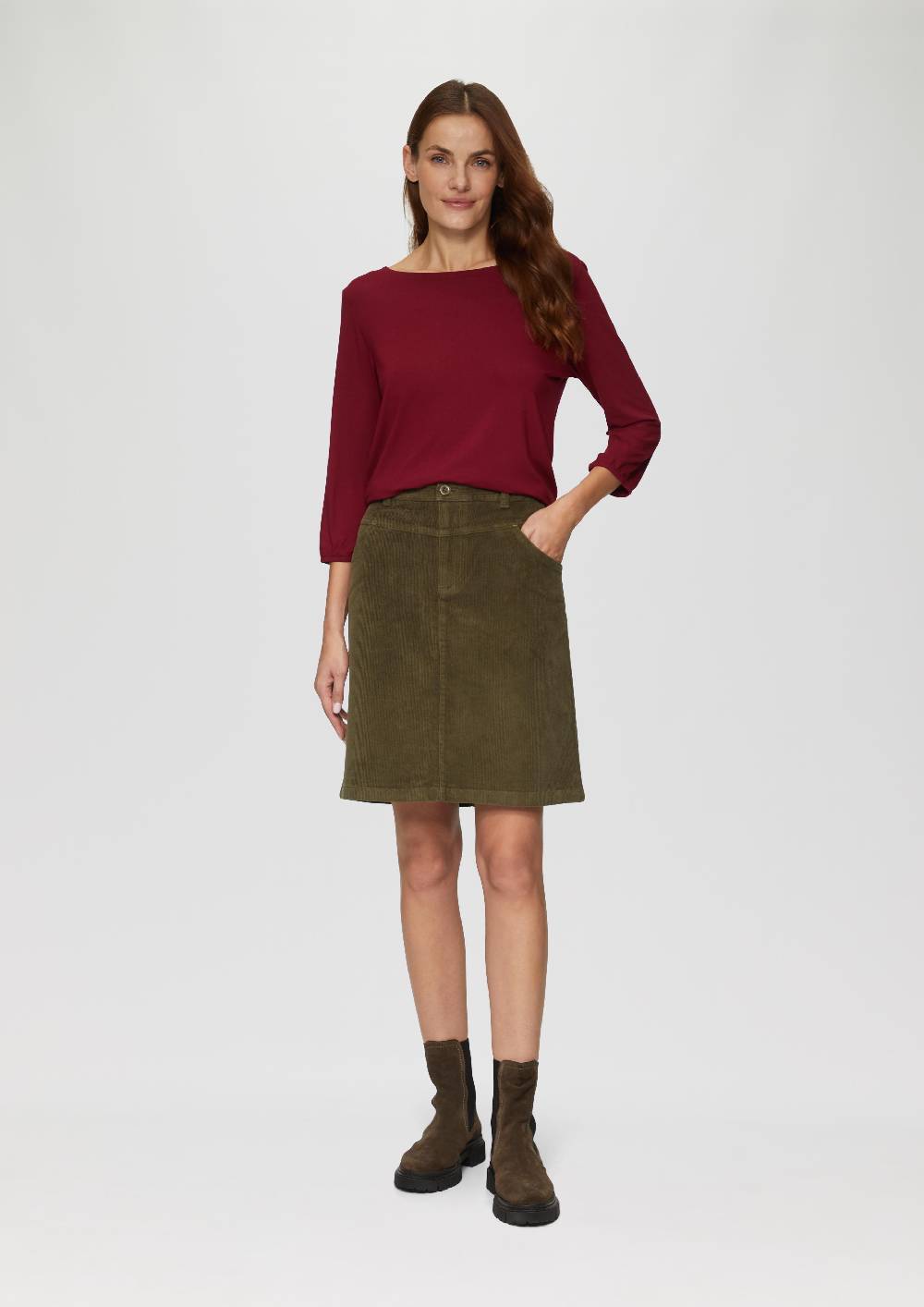 S.Oliver Shirt Mit All-over-Print Aus Viskosestretch